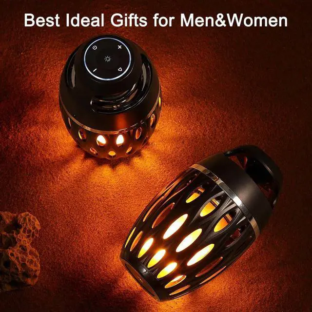 Alt view image 3 of 7 - Outdoor Bluetooth Speakers, Gifts for Men Him, Tiki Torch Lantern Wireless Speakers, Birthday Gifts for Men, Cool Gadgets for Dad Mom Women, Garden Patio Decro