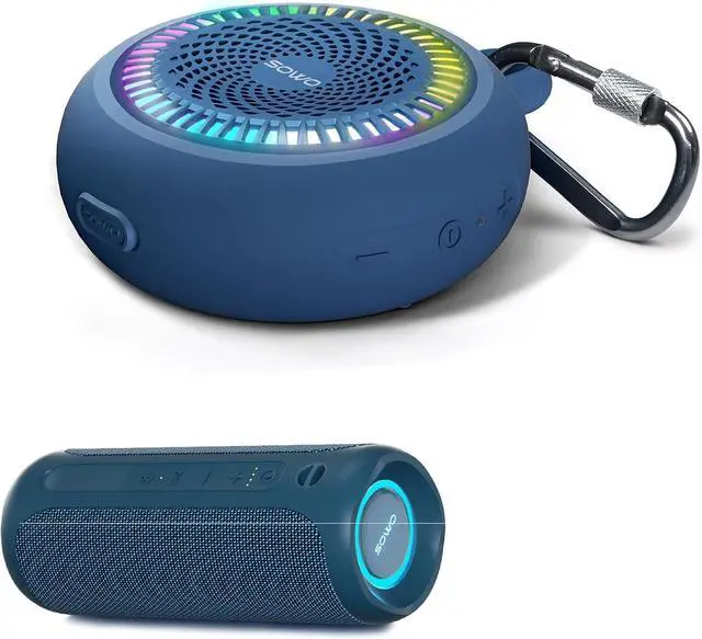 Main image of Portable Bluetooth Speaker, IPX7 Waterproof Wireless Bluetooth Speaker, Bassboom Technology, 25W Loud Stereo Sound, LED Light with TWS Pairing, 16H Playtime for Home and Outdoor