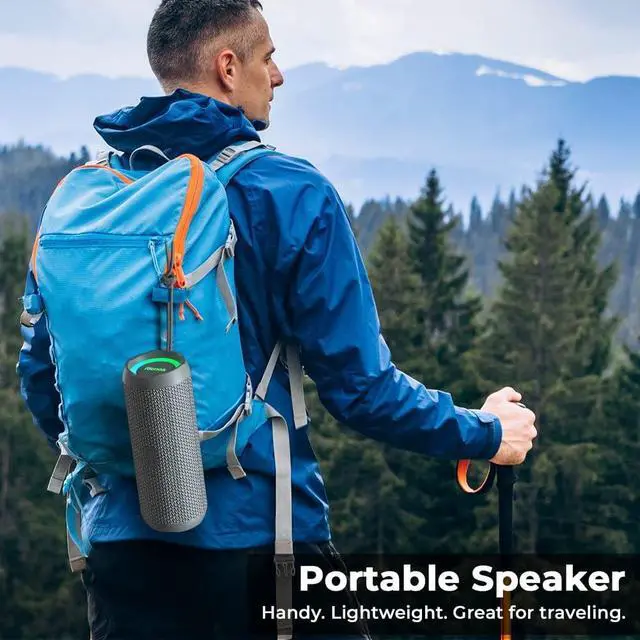 Alt view image 7 of 7 - RIENOK 2 Pack Portable Bluetooth Speaker 30W Dual Pairing True Wireless Stereo HD Sound IPX7 Waterproof Outdoor Sport Shower Wireless Speaker Bluetooth 5.3 for Home Party