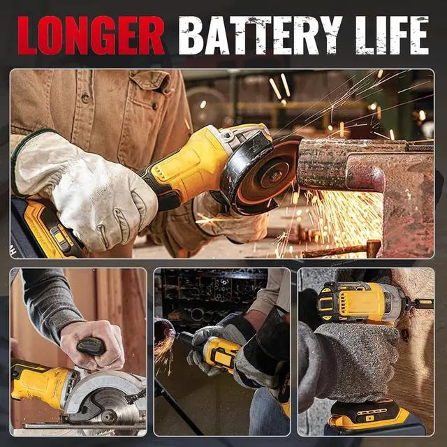 Alt view image 6 of 6 - CEENR DCB200 8.0Ah Lithium ion Batteries Replacement for Dewalt 20 Volt Battery Compatible with Dewalt Battery Charger