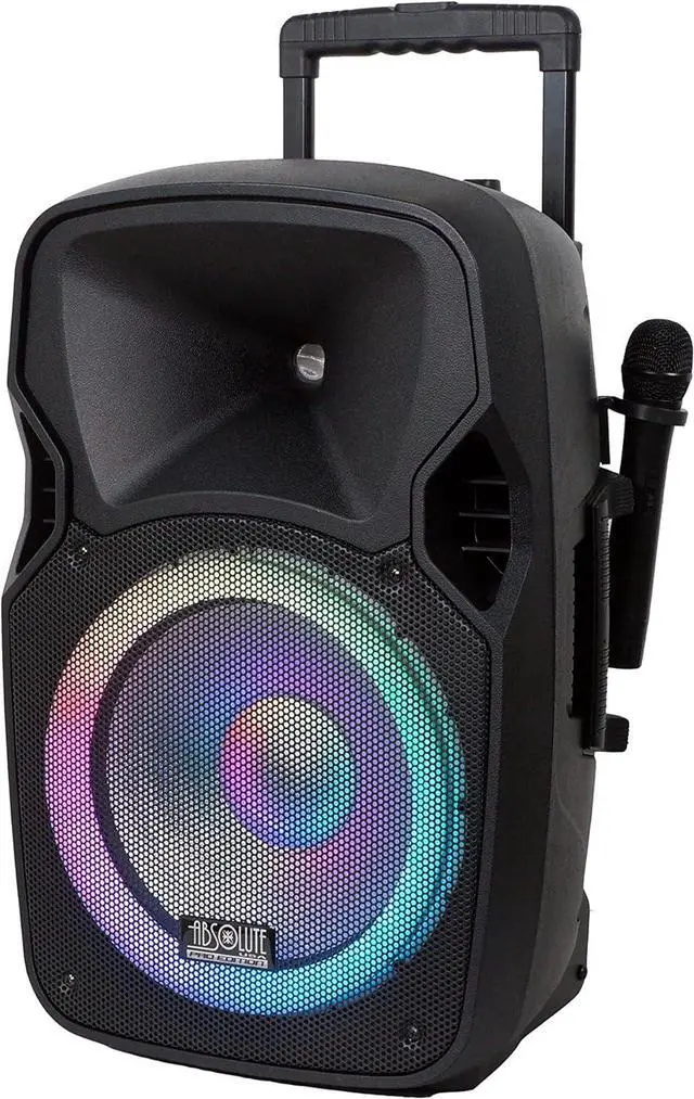 Alt view image 7 of 7 - ABSOLUTE USA USPROBAT12. Portable 12" Speaker 3000 Watts PA System Wireless Mic Bluetooth