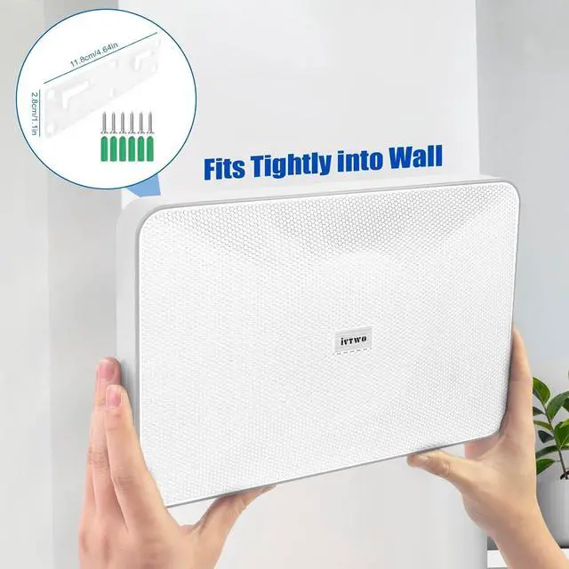 Alt view image 3 of 7 - Bluetooth Speaker White 60W, with AUX3.5mm/USB Port for PC and TV, Speaker Can be Hung on The Wall, Suitable for Small Stores (Pin:9898)