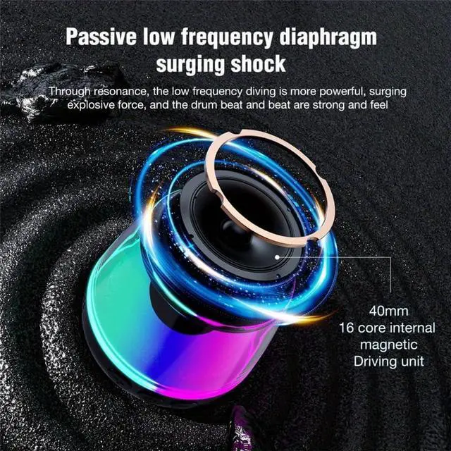 Alt view image 6 of 7 - MagVibe Speaker - MagVibe SoundPillar, Mini Magnetic Bluetooth Speaker, Portable Bluetooth Speaker with RGB Light, Ipx7 Waterproof Wireless Hi-Fi Sound for Camping, Party, Desk Decor (2PCS-AB)