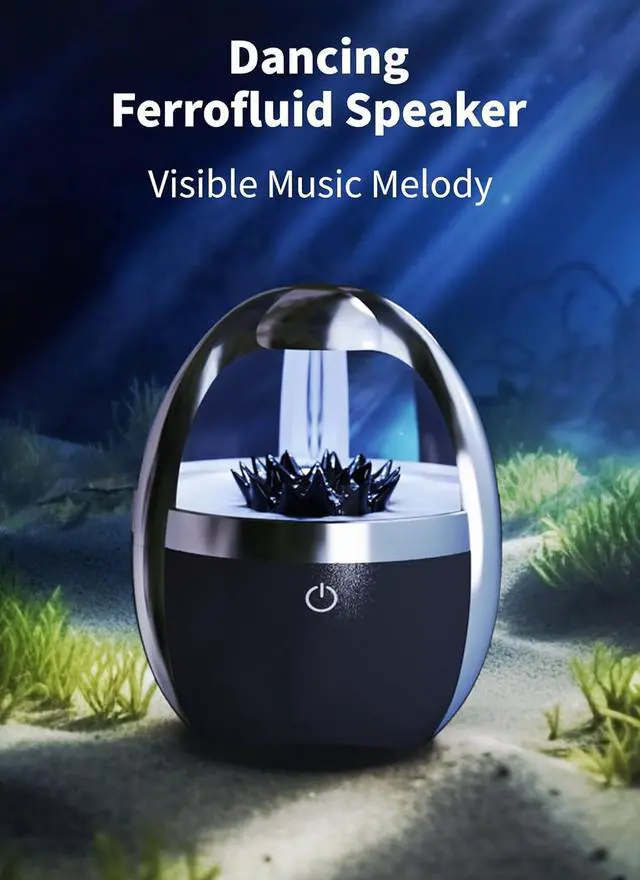 Alt view image 2 of 7 - Dancing Ferrofluid Speaker, Bluetooth5.3 Cordless Speaker, Magnetic Fluid Speaker with Colourful Light & Music Rhythm, Desktop Decorations, Creative Gifts, Cool Toys