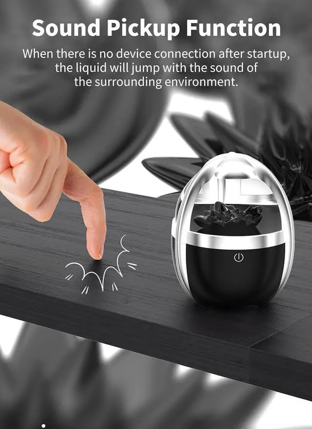 Alt view image 5 of 7 - Dancing Ferrofluid Speaker, Bluetooth5.3 Cordless Speaker, Magnetic Fluid Speaker with Colourful Light & Music Rhythm, Desktop Decorations, Creative Gifts, Cool Toys
