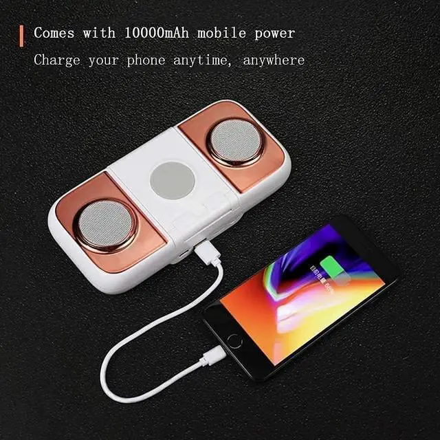 Alt view image 2 of 7 - Portable Waterproof Bluetooth Speaker, Wireless Outdoor Speaker Shower Speaker, with HD Sound, Support TF Card, Suction Cup, 12H Playtime, for Kayaking, Boating, Hiking(Pink)