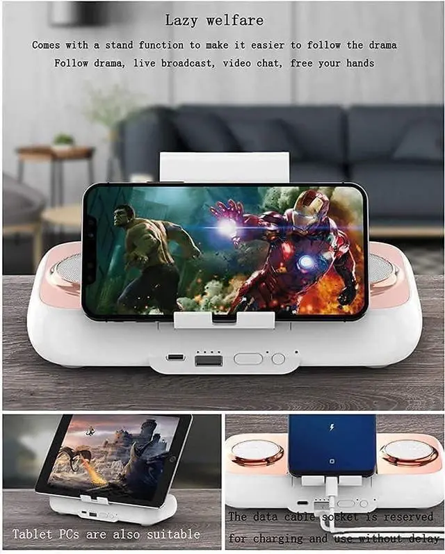 Alt view image 3 of 7 - Portable Waterproof Bluetooth Speaker, Wireless Outdoor Speaker Shower Speaker, with HD Sound, Support TF Card, Suction Cup, 12H Playtime, for Kayaking, Boating, Hiking(Pink)