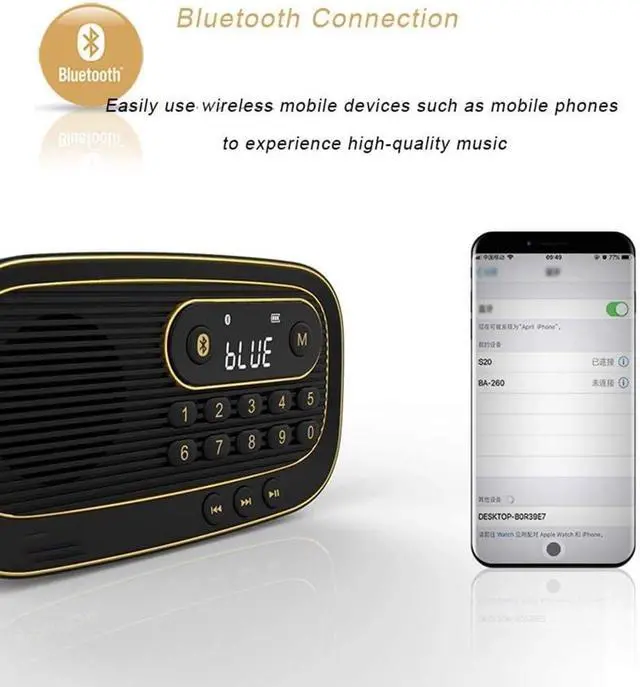 Alt view image 6 of 7 - Bluetooth Speaker,Outdoor, Portable,Waterproof,Wireless Speakers,Dual Pairing,Loud Stereo, Playtime for Home&Party
