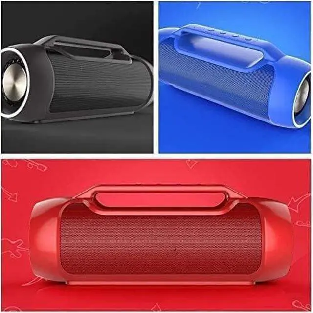 Alt view image 7 of 7 - Portable Bluetooth Speakers, Speaker Loud Stereo Sound, Floating Stereo Pairing Bluetooth 5.0 Built-in Mic for Outdoors Camping(Red)