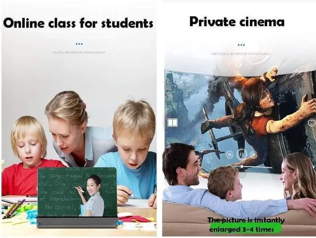 Alt view image 3 of 4 - 3D HD Blu-Ray Mobile Phone Screen Magnifier Projector, 16/20/26/32" Enlarger with Speaker & Bluetooth Remote Control, Foldable Portable Projector for Movies, Videos, Gaming  Universal Compatibility,