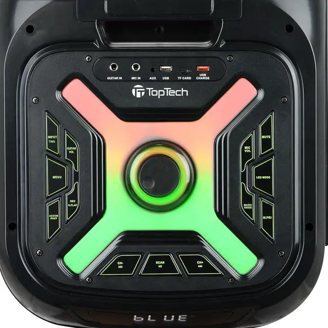 Alt view image 6 of 7 - AL-212 Wireless Bluetooth Speaker with LED Lighting - Portable Speaker with Dual 12'' of Blazing Power - High-Fidelity Sound - 10M(33ft) Wireless Range,for Home/Party/Outdoor,Gift