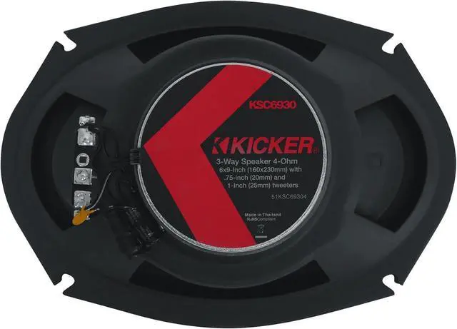 Alt view image 4 of 7 - Audiosavings Bundle: (2) Kicker 51KSC69304 150 Watt RMS 3-Way Car Audio Speakers KSC69304 KSC6930 Bundle with (1) Rockville Rock Everywhere Portable Bluetooth Speaker/Waterproof (Items 3)