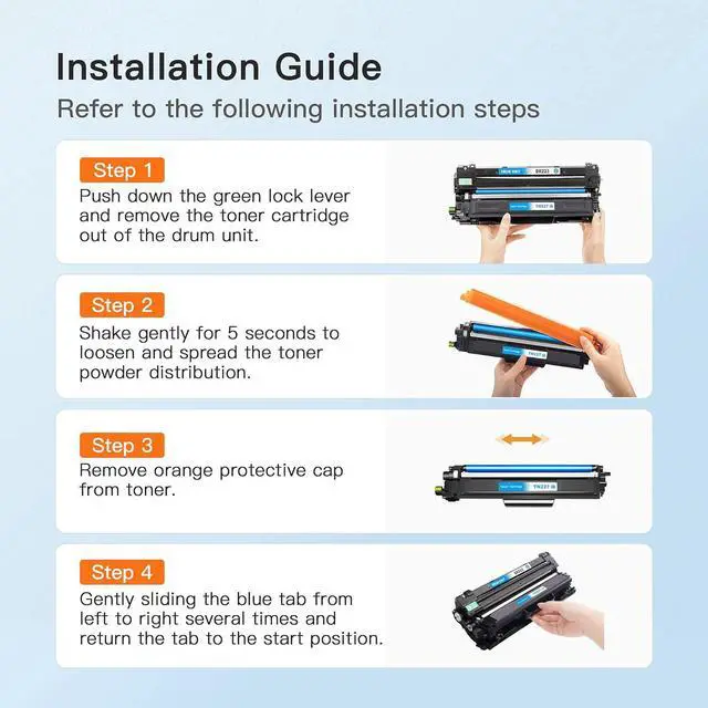 Alt view image 6 of 7 - E-Z Ink TN-227 TN227 Compatible Toner Cartridge Replacement for Brother TN227 TN-227 TN227BK/C/M/Y High Yield to use with HL-L3270CDW HL-L3230CDW HL-L3210CW HL-L3290CDW MFC-L3710CDW (5 Pack)