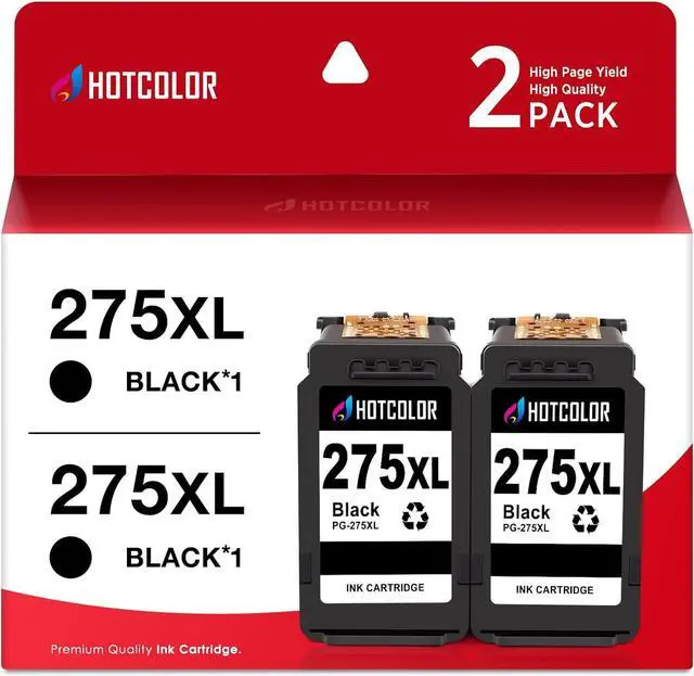 Main image of HOTCOLOR tr4720 Ink cartridges for Canon 275XL Black Ink Cartridge Replacement for 275xl Ink Cartridge for Canon 275 276 XL Ink cartridges for Canon TR4720 TS3522 TR4700 TS3500 TR4722 TS3720(2 Black)