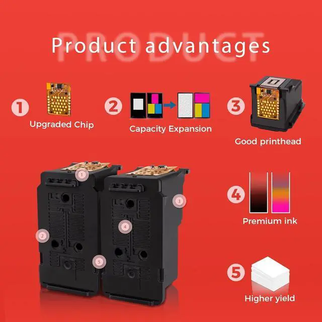 Alt view image 4 of 7 - HOTCOLOR tr4720 Ink cartridges for Canon 275XL Black Ink Cartridge Replacement for 275xl Ink Cartridge for Canon 275 276 XL Ink cartridges for Canon TR4720 TS3522 TR4700 TS3500 TR4722 TS3720(2 Black)