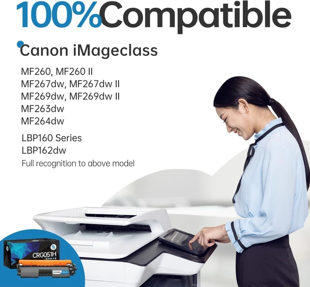 Alt view image 3 of 7 - Gotoners Compatible Canon 051 051H Toner (Black, 3-Pack) for Canon MF267dw MF267dw ii MF260 MF260 ii MF269dw LBP162dw LBP160 CRG051H CRG051