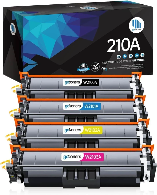 Main image of 210A W2100A Toner Replacement for HP 210X W2100X Cartridge with Latest Chip for Color Laser Pro 4301fdw 4301fdn 4201dn 4201dw 4301dw 4-Pack