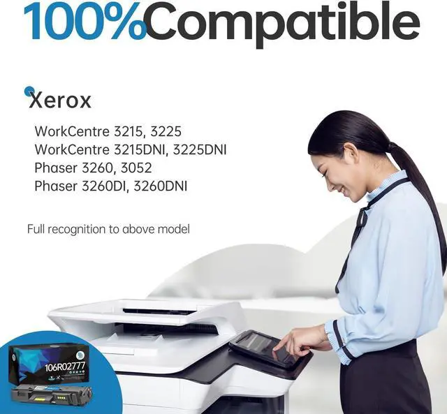 Alt view image 2 of 5 - Gotoners 3215 3225 Compatible Toner Cartridge Work with Xerox WorkCentre 3215 3225 Phaser 3260 106R02777 106R02775 Printer Ink (Black, 2-Pack)