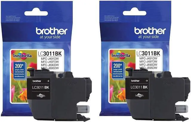 Main image of Brother 2 Pack LC3011 Innobella Standard-Yield Ink Cartridge, 200 Pages Yield, Black