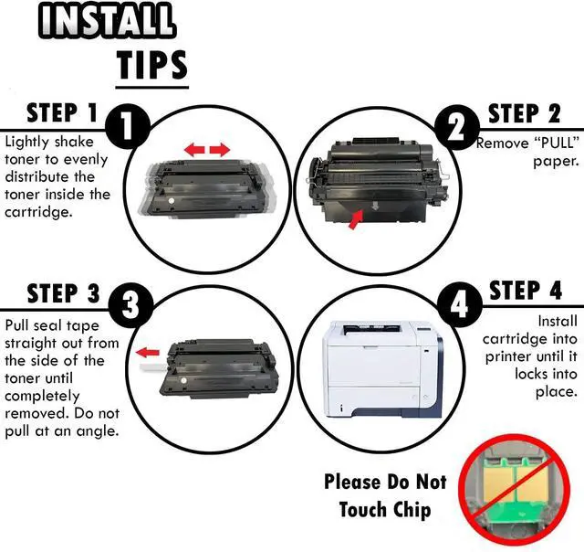 Alt view image 5 of 7 - 2 Inkfirst Compatible Toner Cartridge CE255X 55X Replacement for HP CE255X 55X LaserJet Enterprise M521dn M521dw M525dn M525f P3015 P3015n P3015D P3015DN P3015X P3010 Enterprise Flow M525c