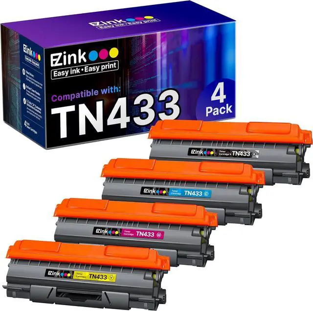 Main image of E-Z Ink TN433 Toner Cartridge Compatible for Brother TN-433 TN431, 4 Pack
