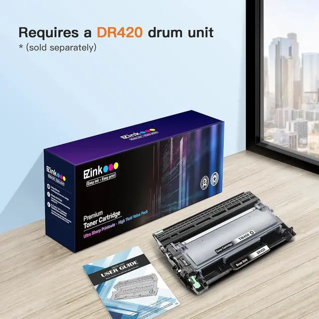 Alt view image 7 of 7 - E-Z Ink (TM) Compatible Toner Cartridge & Drum Unit Replacement for Brother TN450 & DR420 (2 Toner Cartridge & 1 Drum Unit)
