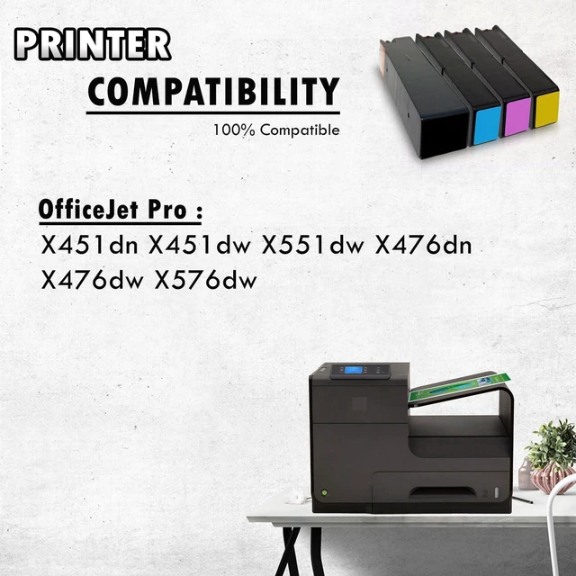 Alt view image 6 of 7 - 5 Inkfirst Compatible Ink Cartridges Replacement for HP 970XL 971XL CN625AM CN626AM CN627AM CN628AM (1Set + 1 Black) OfficeJet Pro X551dw X476dn X476dw X576dw X451dn X451dw Black Cyan Magenta Yellow