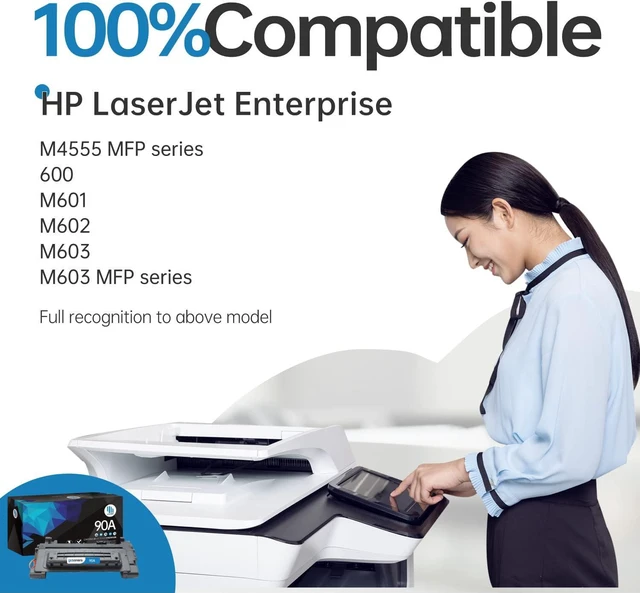 Alt view image 2 of 5 - Gotoners New Black Compatible for HP 90A CE390A Toner Cartridge for HP LaserJet Enterprise M4555 MFP Series; LaserJet Enterprise 600 M601/M602/M603 Series