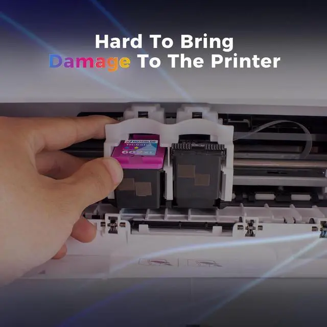 Alt view image 5 of 6 - HOTCOLOR 2 Pack 662XL (1 Black 1 Color) Replacement for HP 662XL HP 662 XL Ink Cartridge Deskjet Ink Advantage 2545 2546 2645 2646 3515 3516 Printer (CZ105AL/CZ106AL)