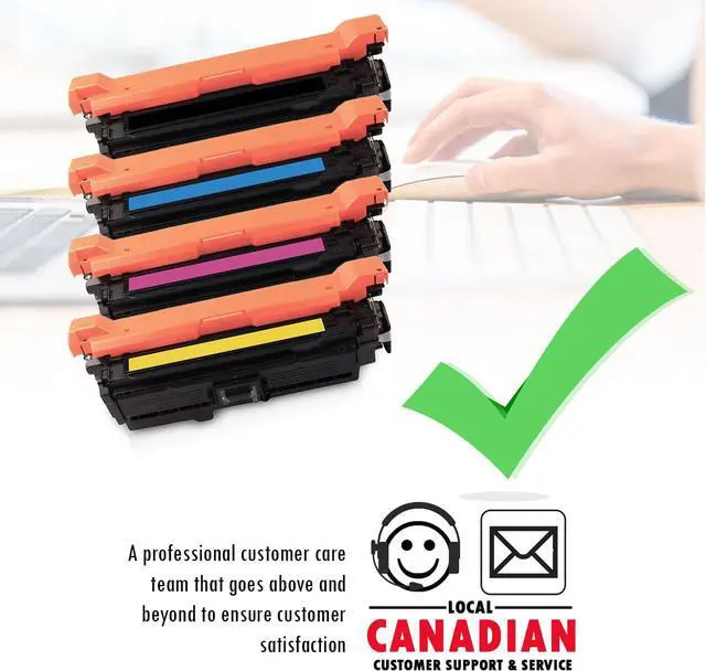 Alt view image 3 of 7 - 1 Set of 4 Inkfirst Compatible Toner Cartridges Replacement for HP CE250X CE251A CE252A CE253A 504X 504A Color LaserJet CP3525N CP3525DN CP3525X CM3530 MFP CM3530fs MFP Black Cyan Magenta Yellow