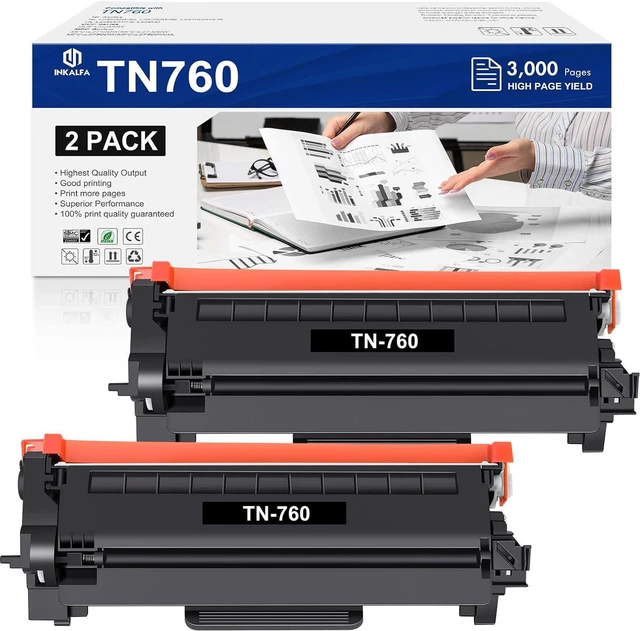 Main image of TN760 TN-760 TN-730 TN730 Toner Cartridge 2-Pack High-Yield Black Compatible for Brother TN760 TN730 TN-760 TN-730 TN 760 730 for DCP-L2550DW HL-L2390DW MFC-L2710DW HL-L2370DW MFC-L2750DW Printer