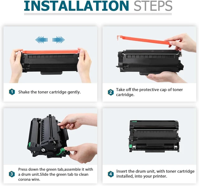 Alt view image 6 of 6 - TN760 TN-760 TN-730 TN730 Toner Cartridge 2-Pack High-Yield Black Compatible for Brother TN760 TN730 TN-760 TN-730 TN 760 730 for DCP-L2550DW HL-L2390DW MFC-L2710DW HL-L2370DW MFC-L2750DW Printer
