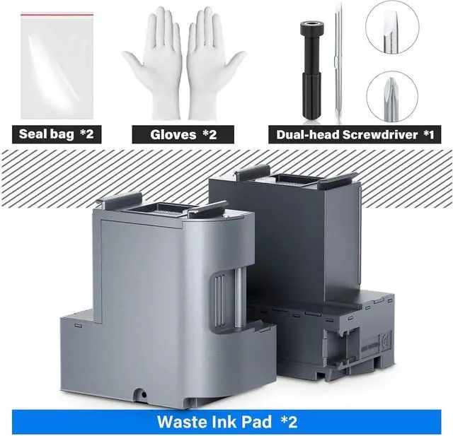 Alt view image 5 of 6 - Waste Ink Pad Replacement with Reset Software for Ecotank ET-2850 ET-2760 ET-2750 ET-2700 ET2850 ET2760 ET2750 ET2700 2850 2760 2750 Printer, Maintenance Box with Reset Software (2 Packs)