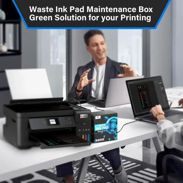 Alt view image 6 of 6 - Waste Ink Pad Replacement with Reset Software for Ecotank ET-2850 ET-2760 ET-2750 ET-2700 ET2850 ET2760 ET2750 ET2700 2850 2760 2750 Printer, Maintenance Box with Reset Software (2 Packs)