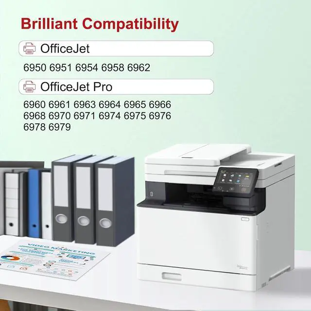Alt view image 3 of 5 - 902XL Ink Cartridge Combo Pack High-Yield (4-Pack, BK/C/M/Y) Compatible 902XL Ink Replacement for HP 902xl Ink Cartridge use with Officejet 6951 6954 6956 6958 6962 Officejet Pro 6968 6974 Printer