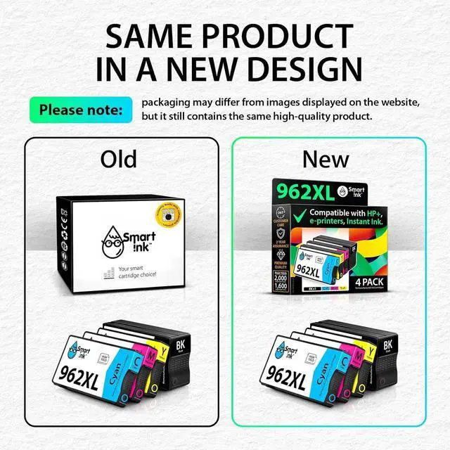 Alt view image 7 of 7 - Smart Ink Remanufactured Ink Cartridges Replacement for HP 962 XL 962XL 4 Combo Pack (Black, Cyan, Magenta, Yellow) to use with OfficeJet Pro 9010e 9012e 9015e 9022e 9025e 9028e 9010 9015 9020 9025