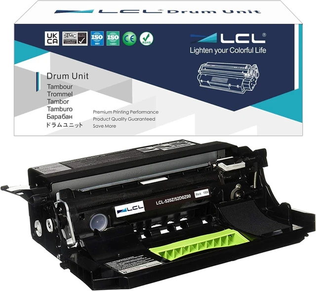 Main image of LCL Comaptible Drum Unit for Lexmark 520Z 52D0Z00 (1-Pack Black) for Lexmark MX710 MX710DE MX710DHE MX717DE MX718D MX711 MX711DE MX711DHE MX810DE MX811DE MX812DE MS810N MS811N MS812DN MS710dn MS711dn