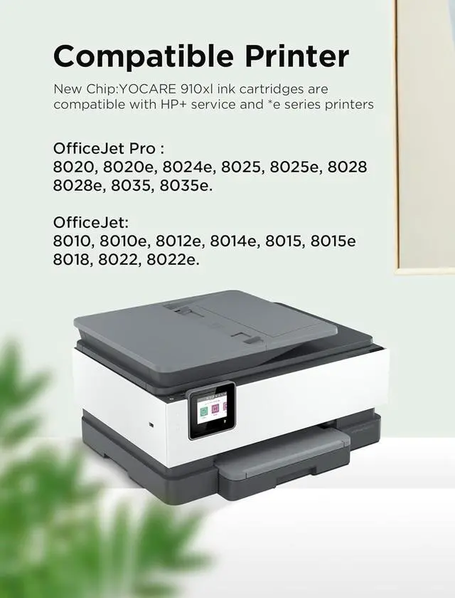 Alt view image 3 of 7 - 910XL Compatible Ink Cartridges Replacement for HP 910 XL Ink Cartridges Combo Pack, Work for OfficeJet Pro 8025 8035 8025e 8035e 8020 8028 Printer (BCMY-4 Pack)