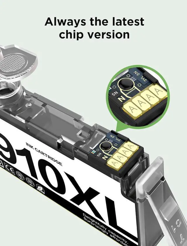 Alt view image 2 of 7 - 910XL Compatible Ink Cartridges Replacement for HP 910 XL Ink Cartridges Combo Pack, Work for OfficeJet Pro 8025 8035 8025e 8035e 8020 8028 Printer (BCMY-4 Pack)