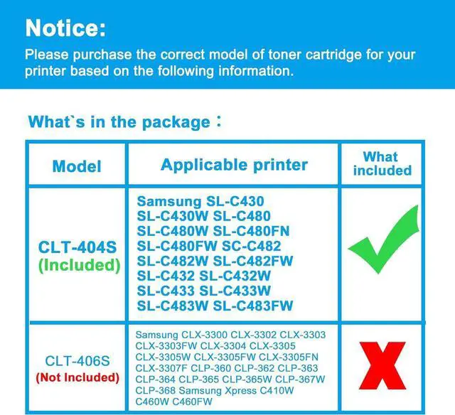 Alt view image 2 of 7 - LCL Compatible Toner Cartridge Replacement for Samsung CLT-404S CLT-K404S K404S CLT-C404S CLT-M404S CLT-Y404S 404S (4-Pack,KCMY) for Samsung SL-C430 SL-C430W SL-C480 SL-C480W SL-C480FW