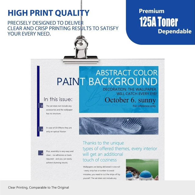 Alt view image 3 of 7 - 125A Toner Cartridges 4 Pack High Yield (with chip) Replacement for HP Color MFP CM1312 CM1312nfi Pro CP1215 CP1518ni CP1515n Series Printer Ink (Black Cyan Yellow Magenta)