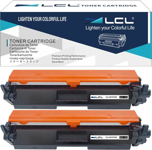 Main image of LCL Compatible Toner Cartridge for HP 30X CF230X High Yield (2-Pack, Black) for HP LaserJet Pro M203d, M203dn, 203dw, M230fdw, M230sdn, MFP M227d, M227fdn, M227fdw, 227sdn Printer