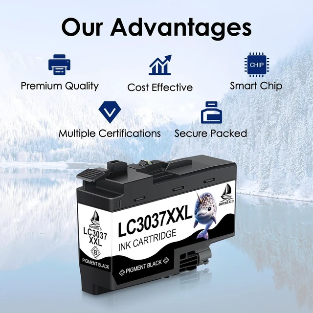 Alt view image 4 of 7 - DOUBLE D LC3037 Ink Cartridges Compatible Replacement for Brother LC3037 LC3037XXL LC3039 LC3039XXL use with Brother MFC-J5845DW MFC-J5945DWXL MFC-J6545DW MFC-J6945DW(1BK, 1C, 1M, 1Y, 4 Pack)