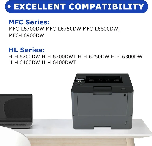 Alt view image 2 of 7 - TN-880 TN880 Toner Cartridge High Yield 2 Pack Replacement for Brother TN 880 HL-L6200DW HL-L6250DW HL-L6300DW HL-L6400DW HL-L6400DWT MFC-L6700DW MFC-L6750DW MFC-L6800DW Printer Toner, Black
