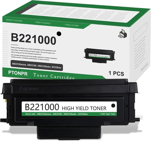 Main image of B221000 Black Toner Cartridge (1-Pack) - Compatible B2236 High Yield Black Toner Cartridge Replacement for Lexmark MB2236adwe MB2236i MB2236adw B2236dw Printer