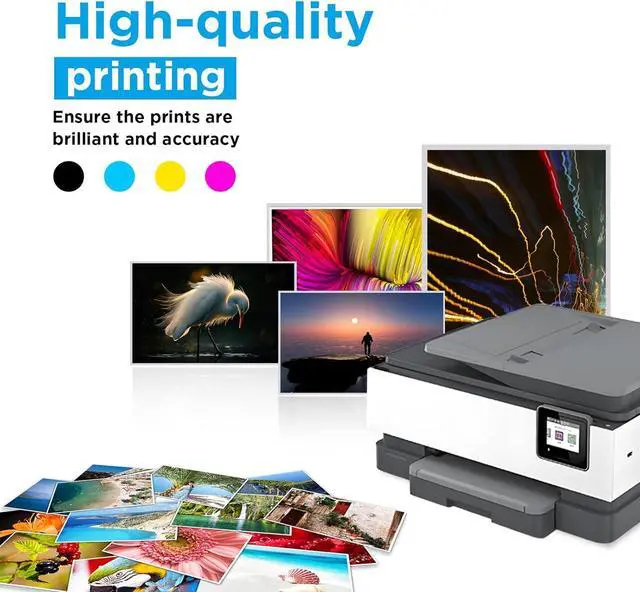 Alt view image 6 of 7 - 923 923XL 923e Ink Cartridges Combo Pack (with Chip) Compatible with HP 923 XL Ink Cartridges Replacement for HP OfficeJet Pro 8120 8123 8130 8133 Printers-4 Pack (BK/C/Y/M)