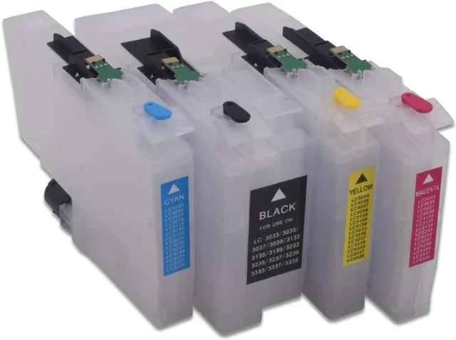 Alt view image 4 of 6 - LC3033 LC3035 LC3037 LC3039 Refillable Cartridge with Chip Compatible with Brother MFC-J805 J805 J815DW J995DW J995DW Printer(LC3035)
