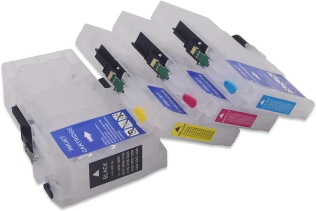 Alt view image 6 of 6 - LC3033 LC3035 LC3037 LC3039 Refillable Cartridge with Chip Compatible with Brother MFC-J805 J805 J815DW J995DW J995DW Printer(LC3035)