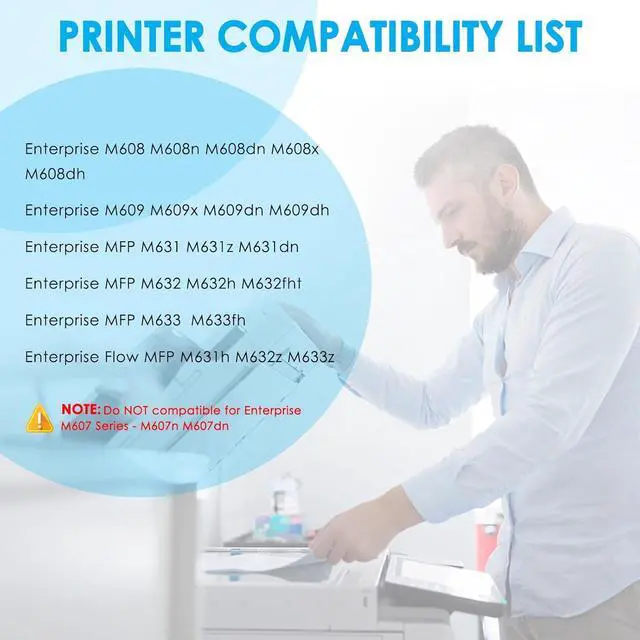 Alt view image 3 of 7 - LeciRoba 37X Black High-Yield Toner Cartridge Replacement for HP 37X CF237X Black High-Yield Toner Cartridge Works with HP Laserjet Enterprise M608, M609, MFP M631, M632, M633 Series Printer (1-Pack)