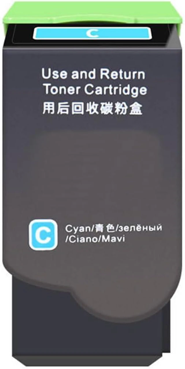 Alt view image 2 of 5 - 78C1UK0 78C1UC0 78C1UM0 78C1UY0 78C1UKE 78C1UCE 78C1UME 78C1UYE Toner Cartridge Compatible with Lexmark ONLY for CS521 CS521dn CS622 CS622de CX622 CX622ade CX625 Printer (78C1UC0-Cyan Toner)